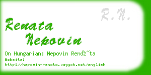 renata nepovin business card